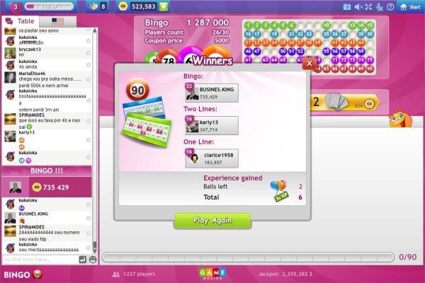 Play Free Bingo Games Online